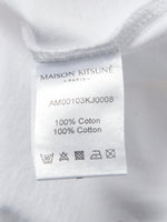 Maison Kitsune Men's Fox Head Patch Classic T-Shirt White AM00103KJ0008 P100.
