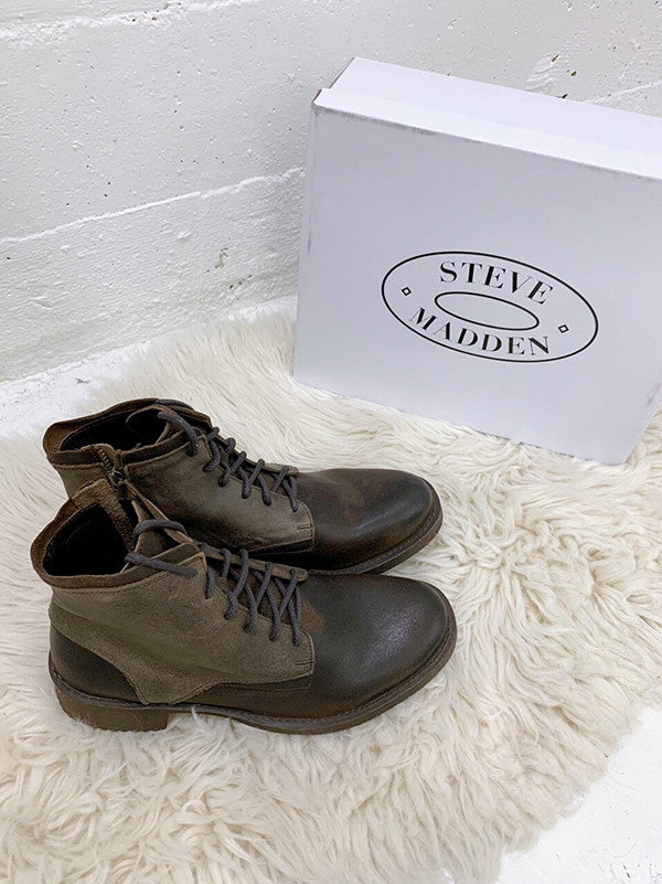 Steve Madden Men's Anton Boots Brown Leather.