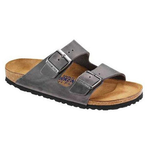 BIRKENSTOCK Mens Arizona SFB Oiled Leather Iron in Iron.