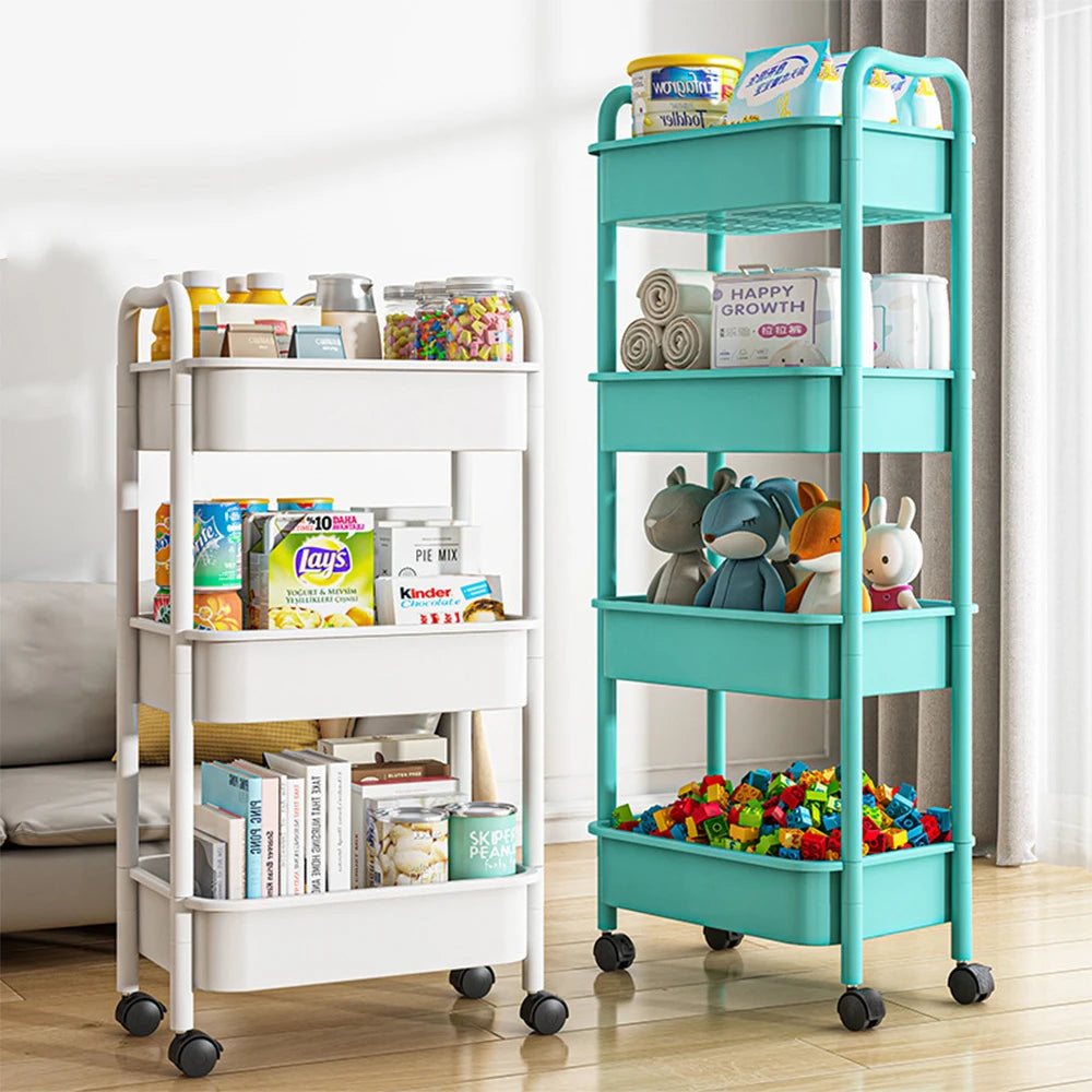 Bedroom Storage For 4 Kitchen Multi-functional Movable Plastic Wheels