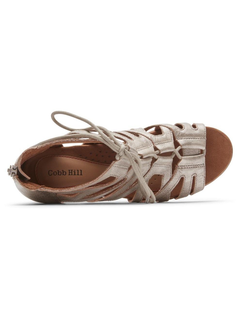 Rockport Womens Cobb Hill Laurel Caged Sandal Gold CH9184.