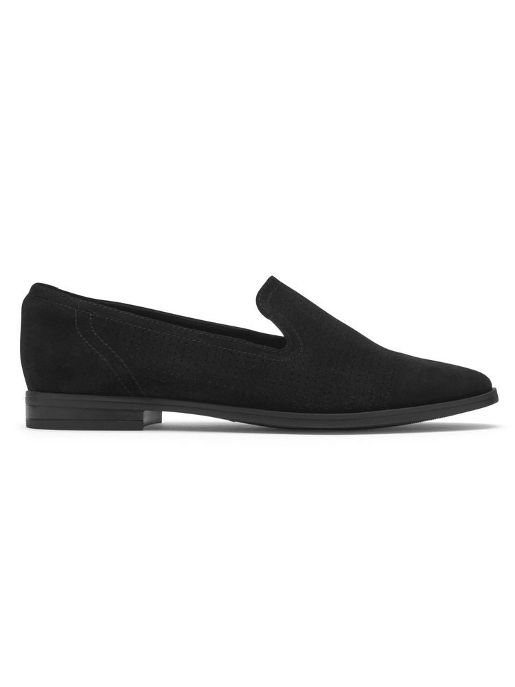 Rockport Women's Perpetua Perforated Loafer Black CI1341.