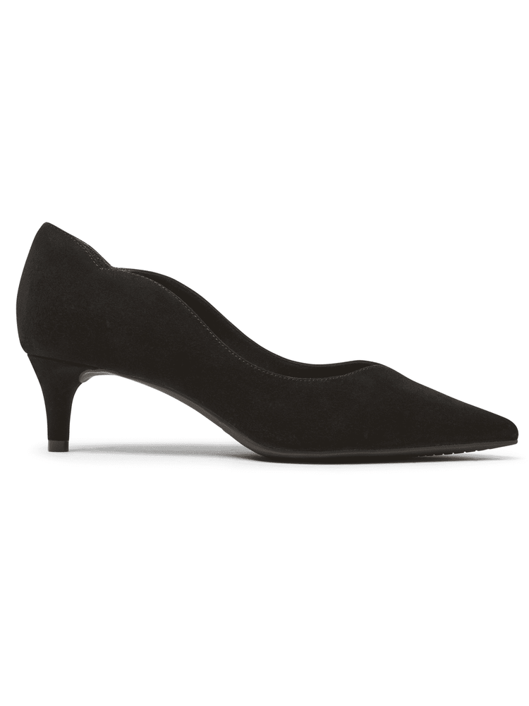 Rockport Womens Total Motion Noelle Scalloped-Back Heel Black CI1663.