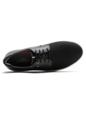 Rockport Men's Caldwell Plain Toe Oxford Sneakers Black Mesh Leather CI5211.