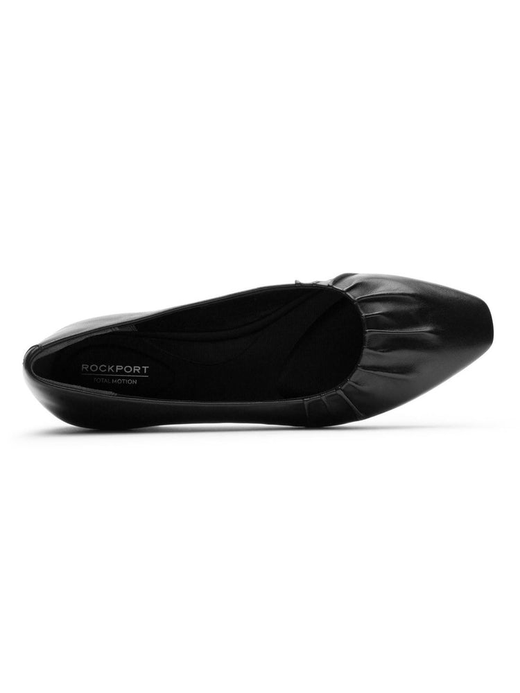 Rockport Women's Total Motion Laylani Gathered Flat Black CI8795.