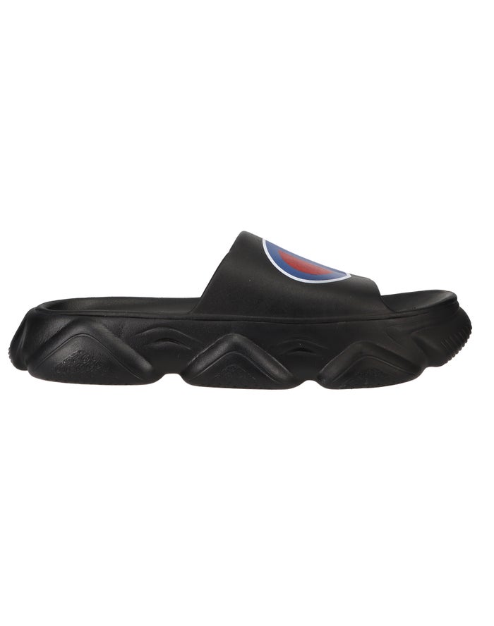 Champion slides hot sale black mens