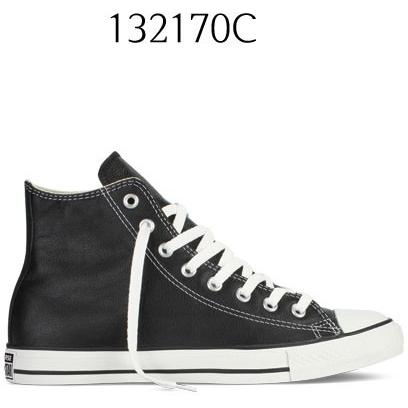 CONVERSE Chuck Taylor All Star Leather High Top Black 132170C.