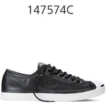 CONVERSE Jack Purcell Tumbled Leather Low Top Black 147574C.