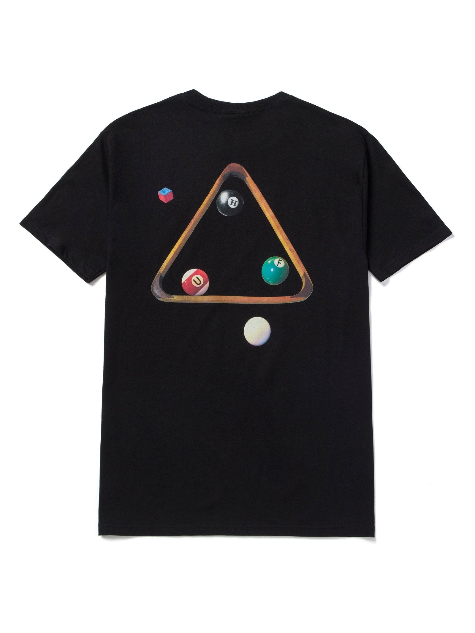 Huf Mens Dirty Pool Triple Triangle Short Sleeve T-Shirt Black TS01728.