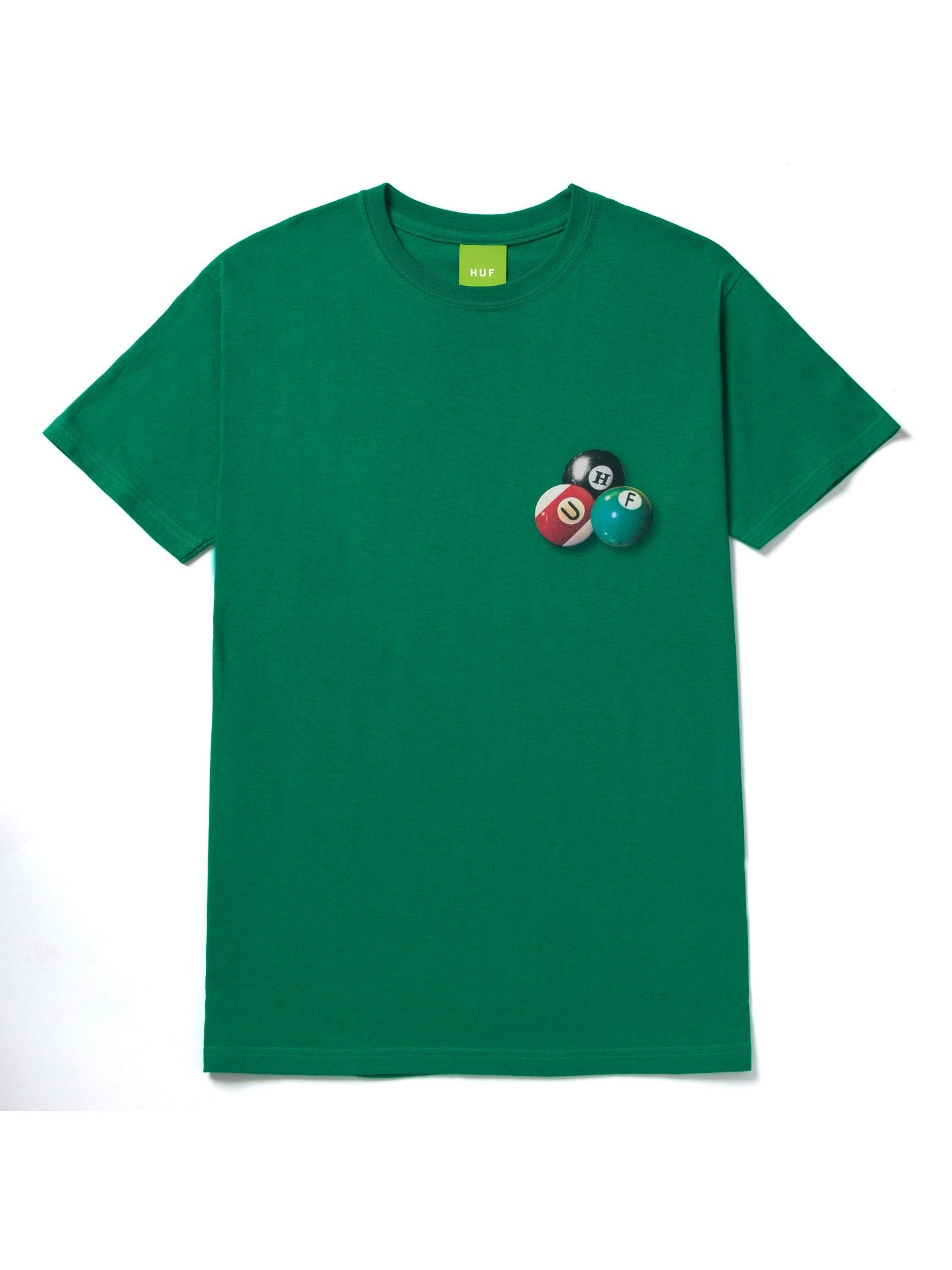Huf Mens Dirty Pool Triple Triangle Short Sleeve T-Shirt Kelly Green TS01728.