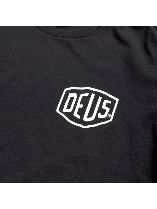 Deus Mens Venice Address Long Sleeve T-Shirts Black DMA61831B.