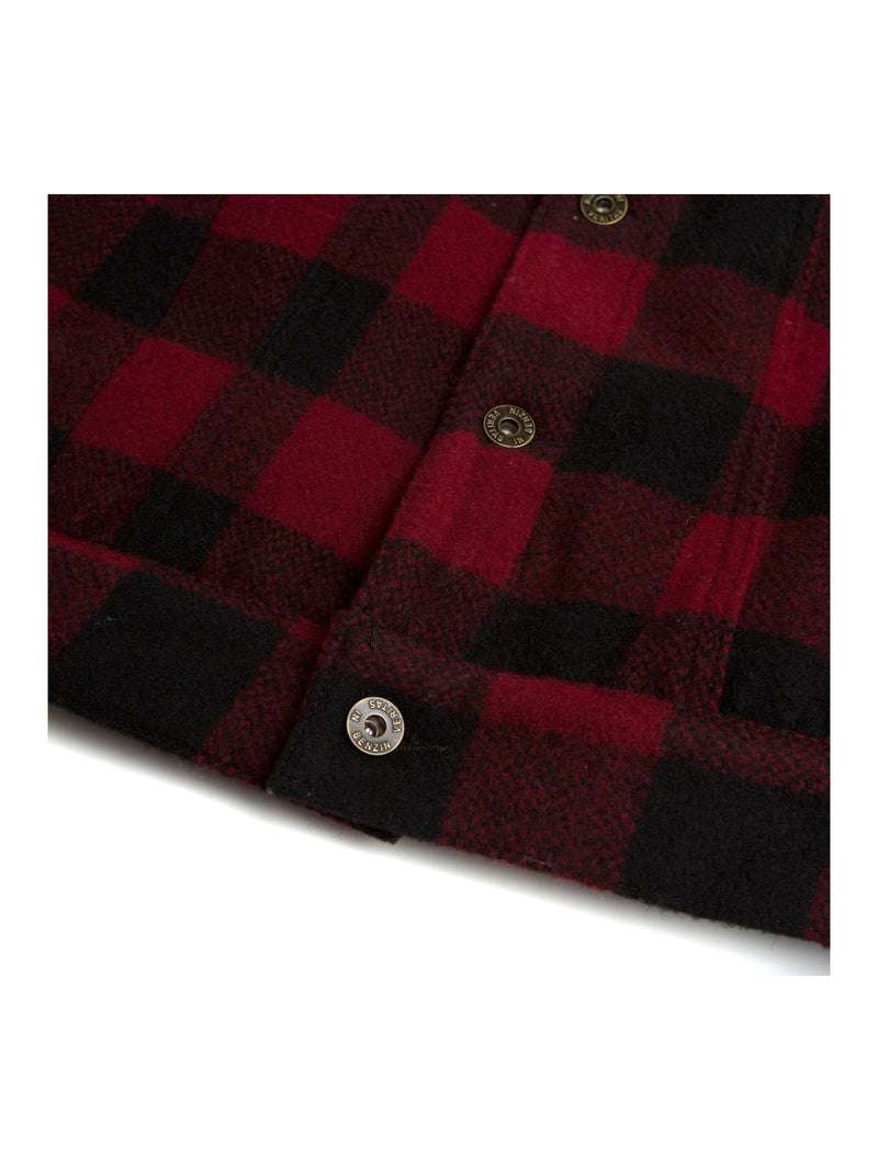 APLAZE | Deus Men's Mikey Plaid Trucker Jacket Red Plaid DMW2061220