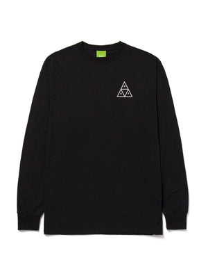 Huf Essentials Triple Triangle Long Sleeve T-Shirt Black TS01750.