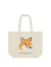 Maison Kitsune Unisex Fox Head Canvas Tote Bag Ecru EU05110WW0008 P700.
