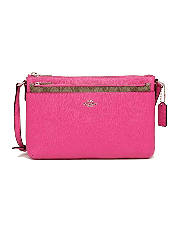Coach Beige & Pale Pink Signature File Crossbody Bag, Best Price and  Reviews