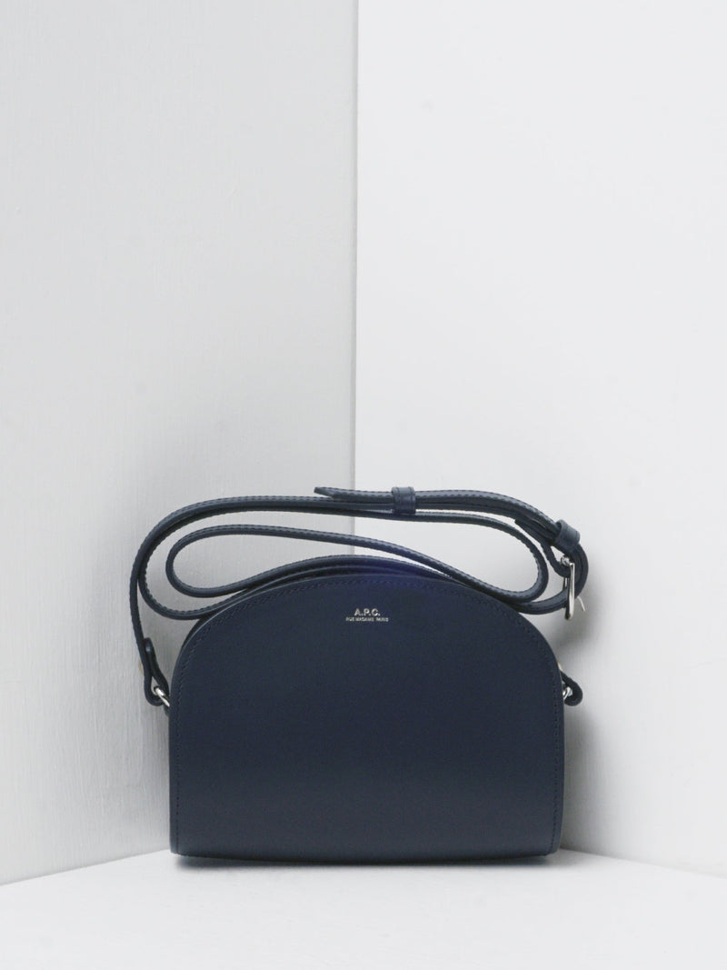 A.P.C. Demi Lune Mini Leather Shoulder Bag Retail $500