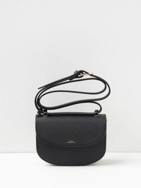 A.P.C. Women's Mini Geneve On Strap Crossbody Bag Lzz Noir F61415-PXBJQ.