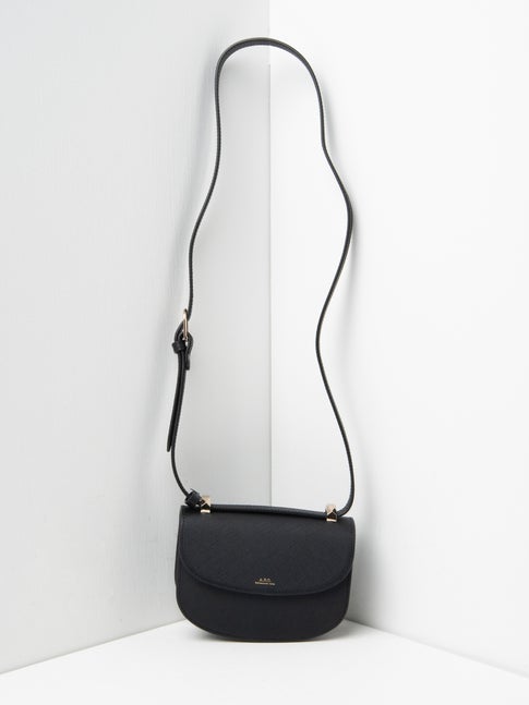 A.P.C. Women's Mini Geneve On Strap Crossbody Bag Lzz Noir F61415-PXBJQ.