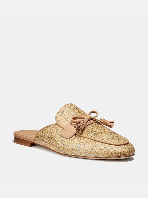 APLAZE Coach Women s Stassi Raffia Slide Neutral FG3470