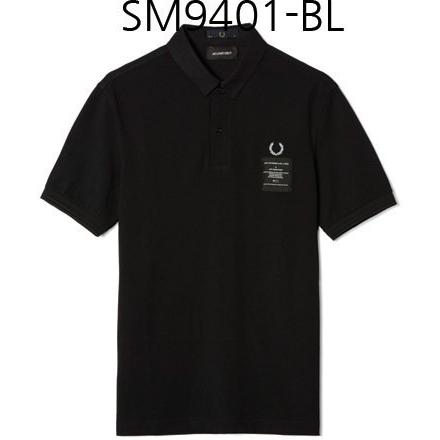 FRED PERRY Art Comes First Woven Collar Pique Shirt Black SM9401.