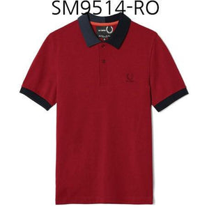 FRED PERRY Raf Simons Split Collar Pique Shirt Rosso SM9514.