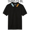 FRED PERRY Raf Simons Block Tipped Pique Shirt Black SM9515.