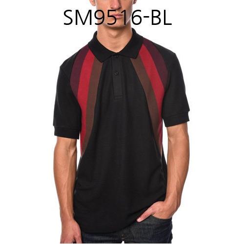FRED PERRY X Raf Simons Rib Insert Collaboraion Pique Shirt Black SM9516.