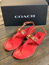 Coach Women's Caterine Sandal Leatherr Red G2233.