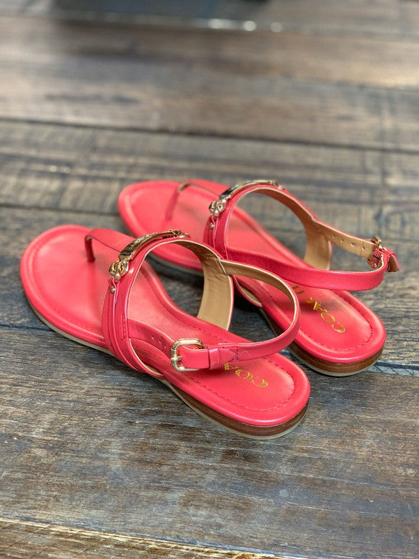 Red hot sale coach sandals