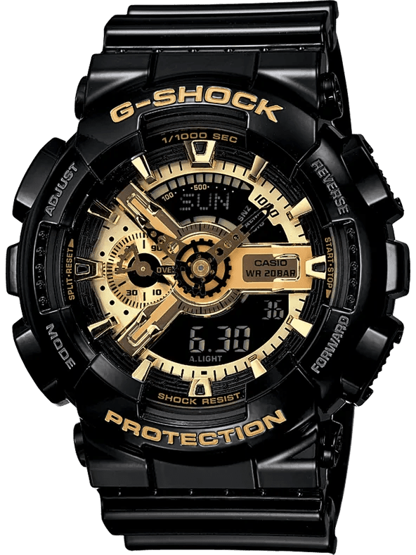G-Shock Men's Chronograph Watch Black/Gold GA110GB-1A.