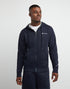 Champion Powerblend Fleece Full Zip Hoodie Script Logo Navy GF91H Y08160 NYC.