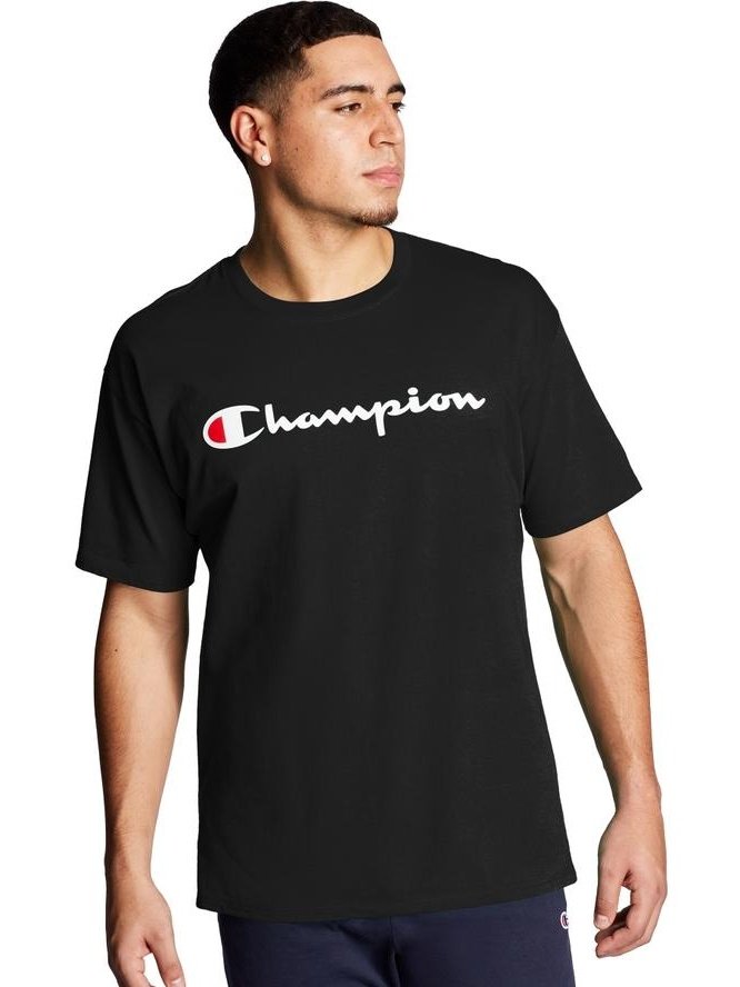 Champion Classic Graphic Jersey Tee Black GT23H 003 Y06794.