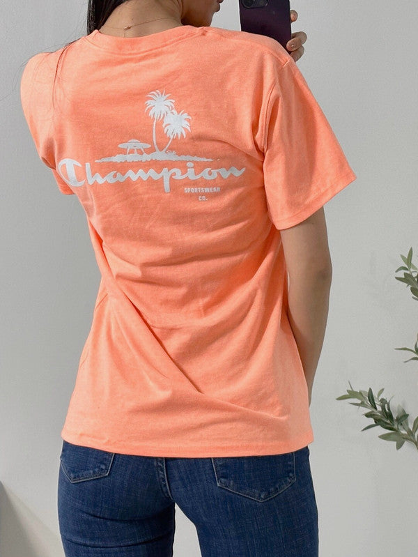 Finde på uvidenhed Ballade APLAZE | Champion Classic Graphic T-shirt UFO Palm Tree Laser Orange  Heather GT23H 5860FA A8RP