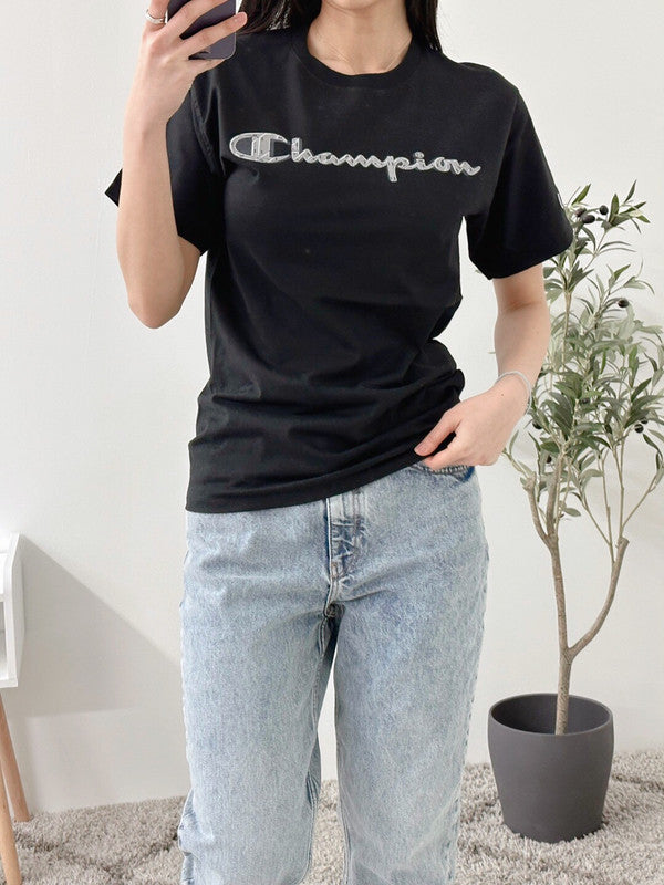 Champion Classic Graphic T-shirt Bolted C Logo Black GT23H 5867CA 003 - APLAZE