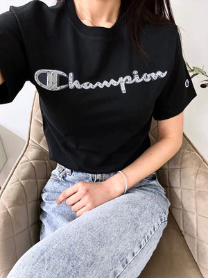 Champion Classic Graphic T-shirt Bolted C Logo Black GT23H 5867CA 003 - APLAZE