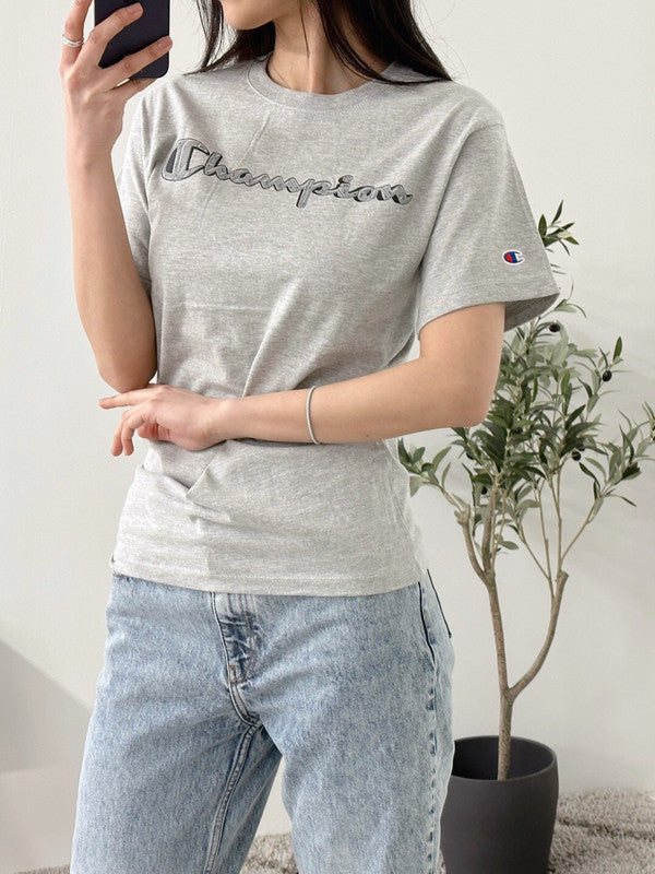 Champion Classic Graphic T-shirt Bolted C Logo Oxford Gray GT23H 5867CA 806 - APLAZE