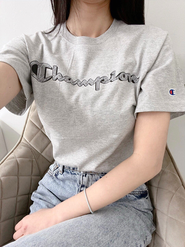 Champion Classic Graphic T-shirt Bolted C Logo Oxford Gray GT23H 5867C