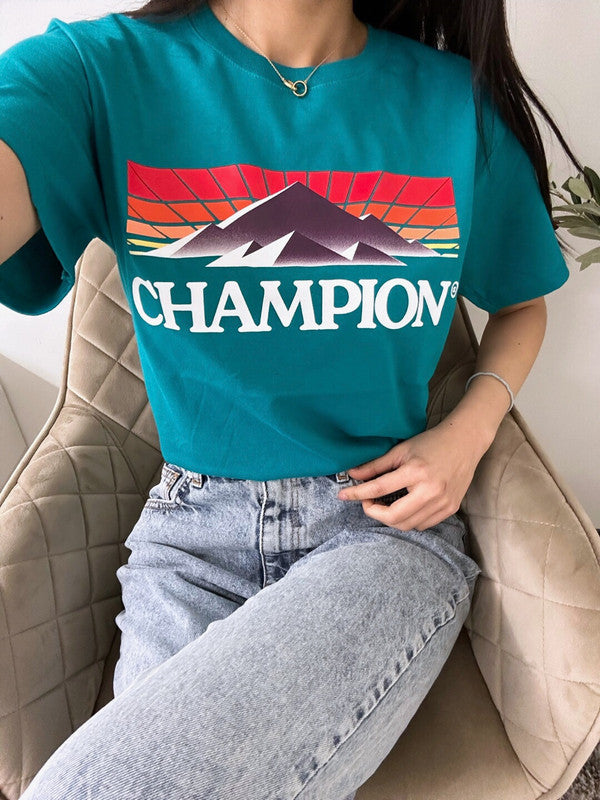 Champion Classic Graphic T-shirt Jungle Mint GT23H 586Z7A AATP - APLAZE