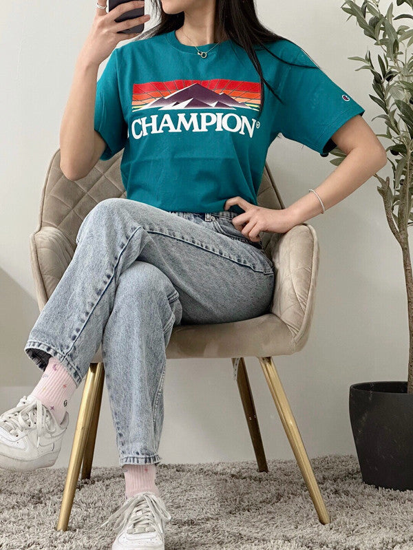 Champion Classic Graphic T-shirt Jungle Mint GT23H 586Z7A AATP - APLAZE