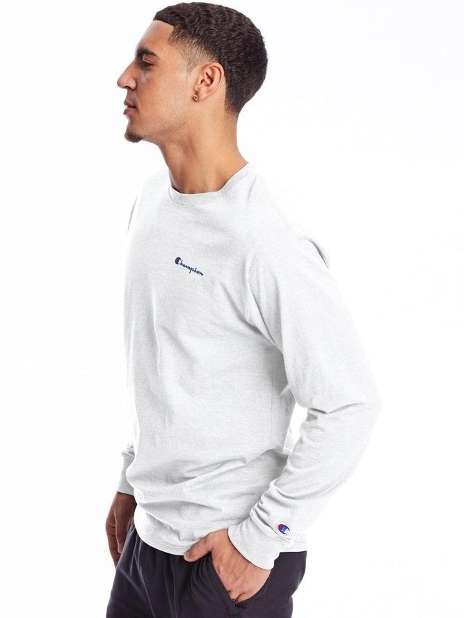 Champion Classic Jersey Long-Sleeve Tee, Script Logo White GT78H Y08160 045.