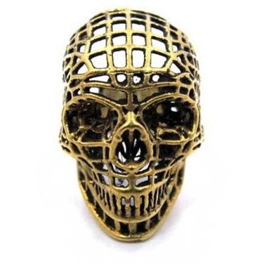 Han Cholo Mesh Skull Ring From Shadow Series HCR218 Gold.
