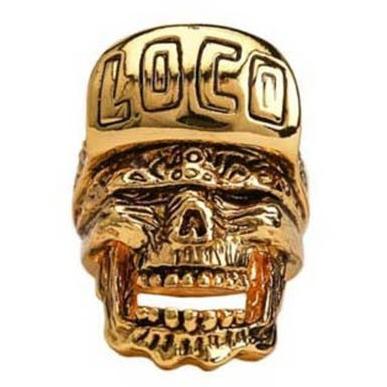 Han Cholo Loco Skull Ring From Shadow Series HCR61 Gold.