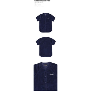 THE HUNDREDS Chapter Button-Up Shirt Navy T16F108100.