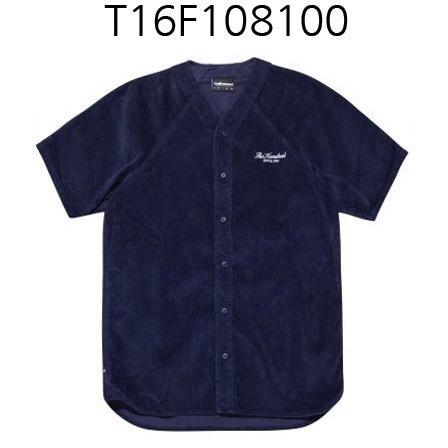 THE HUNDREDS Chapter Button-Up Shirt Navy T16F108100.