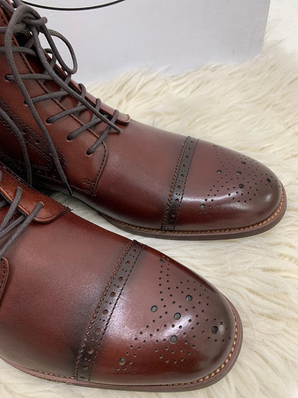 Steve Madden Men's Howard Boots Burgundy HOWA01M1 APLAZE Steve Madden Men's Howard Boots Burgundy HOWA01M1 APLAZE