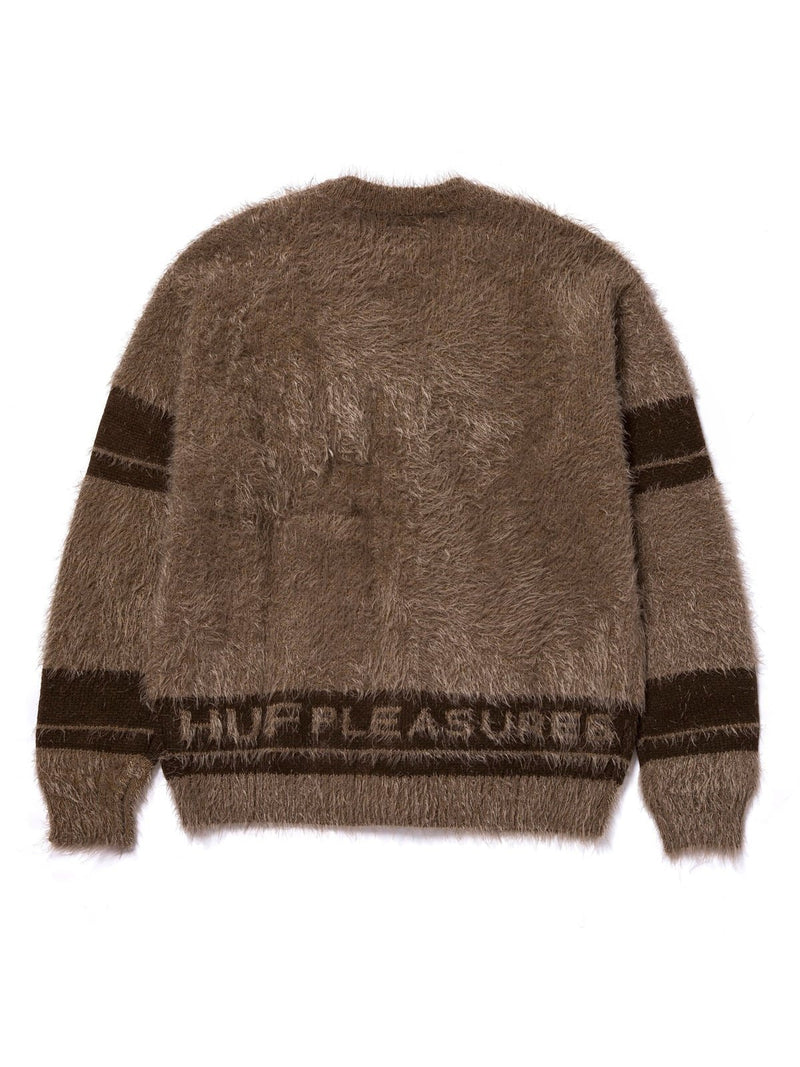 APLAZE | Huf Men's Outro Cardigan Sweater Brown KN00380