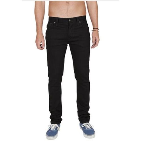 Nudie Jeans GRIM TIM Black Black Slubs.