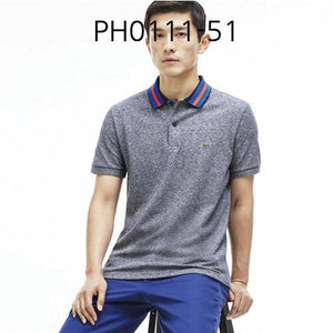 LACOSTE Mens Resort Polo Navy Blue Mouline PH0111-51.