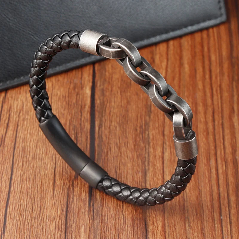 Vigor Black Rock Ring Conjoined Ghost Head Leather Bracelet Dance Show  Accessories | Verishop