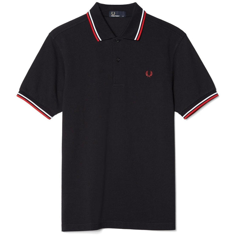 FRED PERRY TWIN TIPPED FRED PERRY SHIRT M1200-471 NAVY/WHITE.